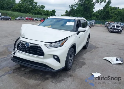 2020 Toyota Highlander Hybrid Xle z USA, uszkodzony, nr VIN 5TDGARAH9LS501913